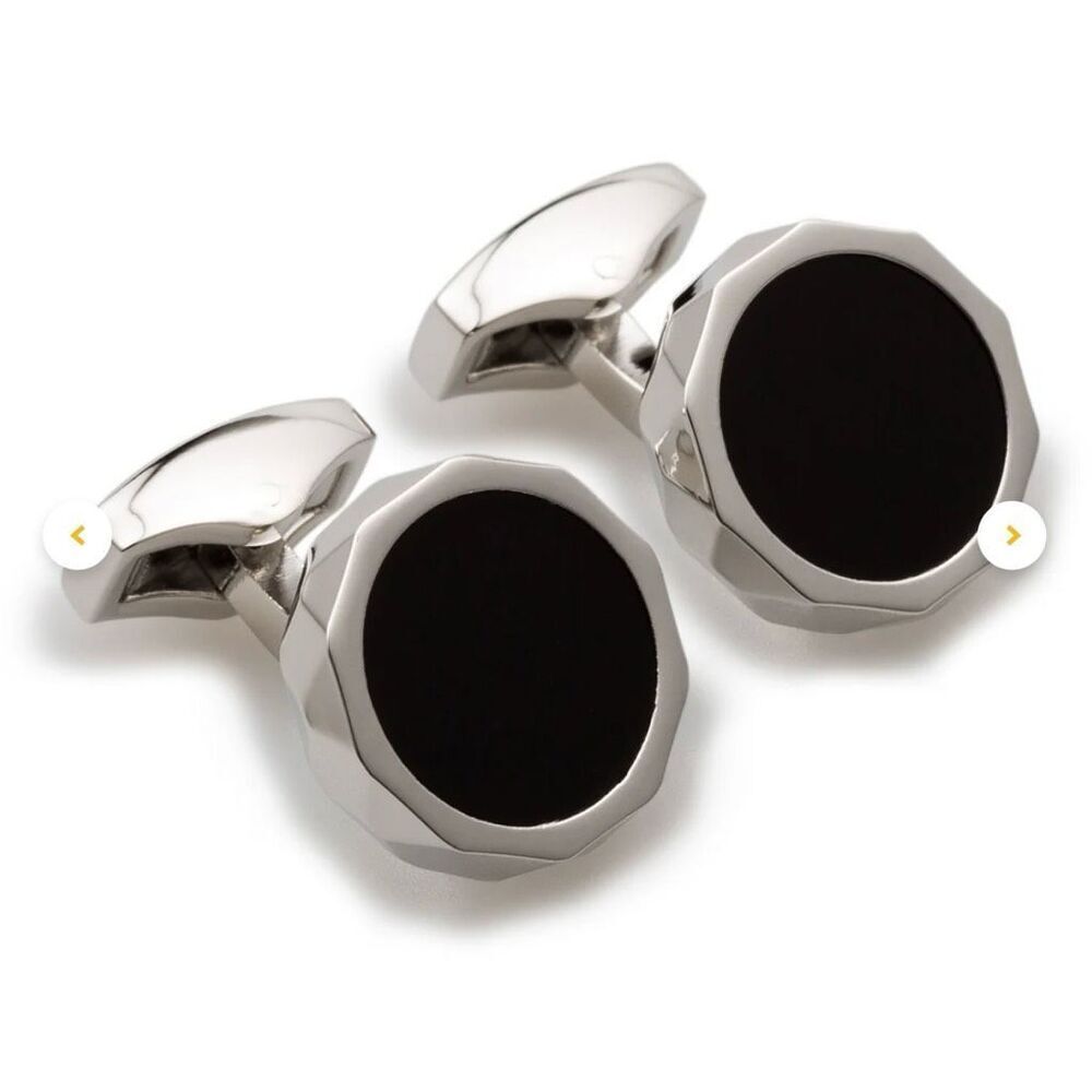 NWT OTAA Kennedy Cufflinks, black & silver